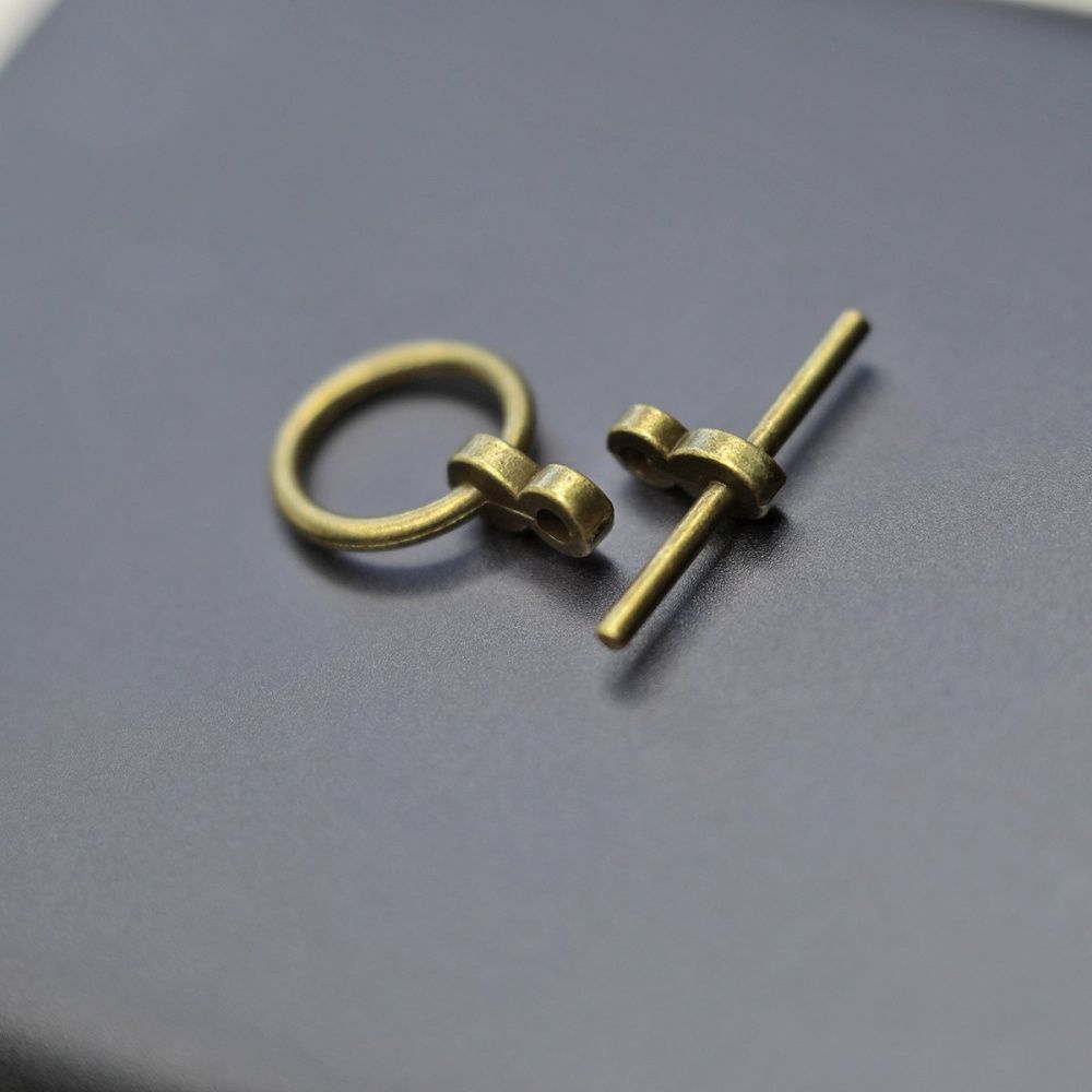 Замочки тоггл "торро", цвет античная бронза, 19x12x3 мм