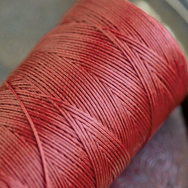 шнур вощеный, цвет красный блеклый, 1х0.3 мм