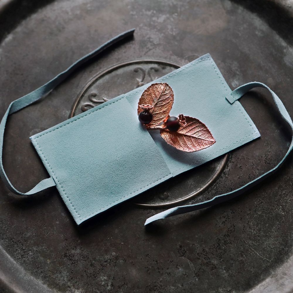 конверт для украшений, микрофибра, цвет голубой, 60х60 мм