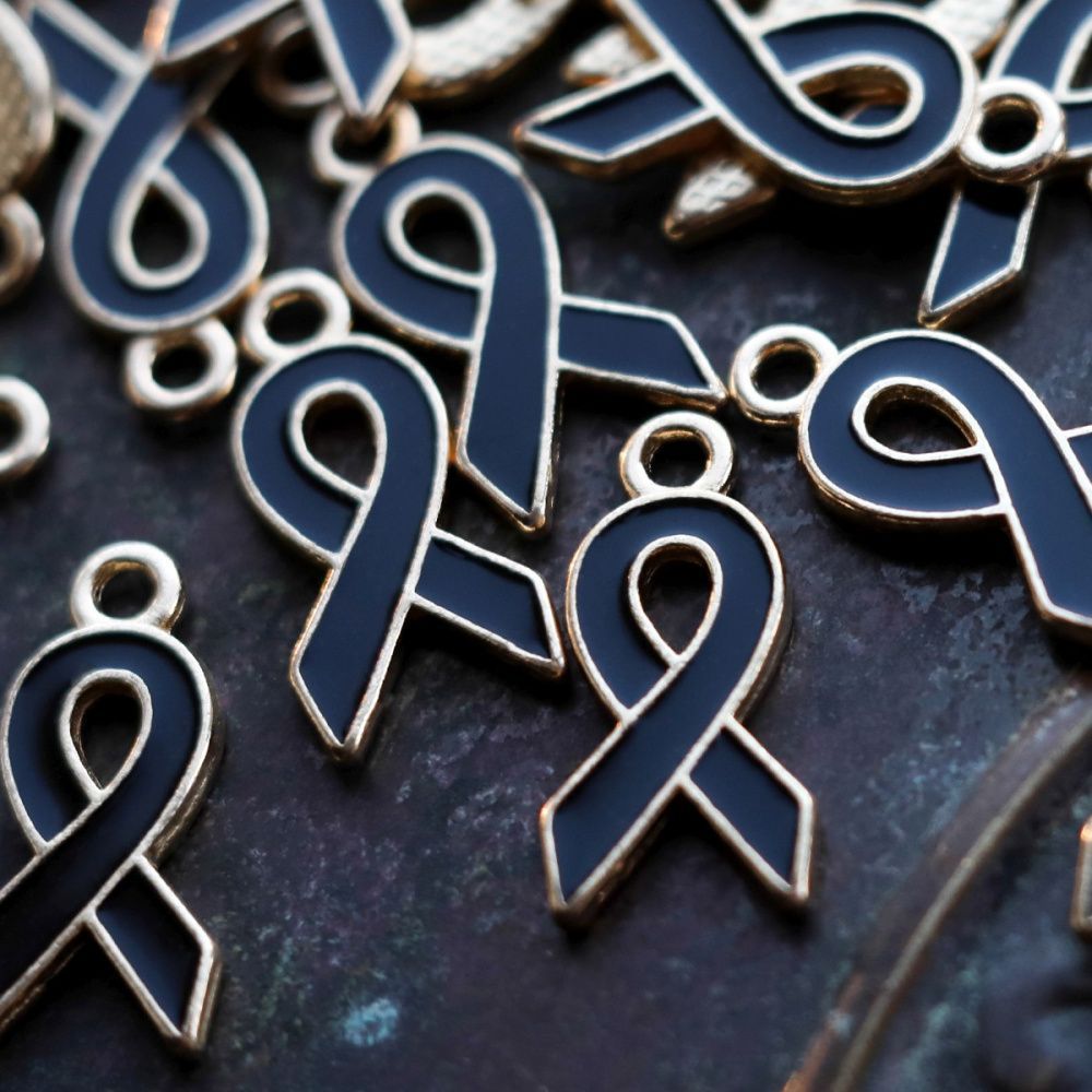 подвеска металлическая "ленточка", эмаль, цвет черный, 20x10x2 мм