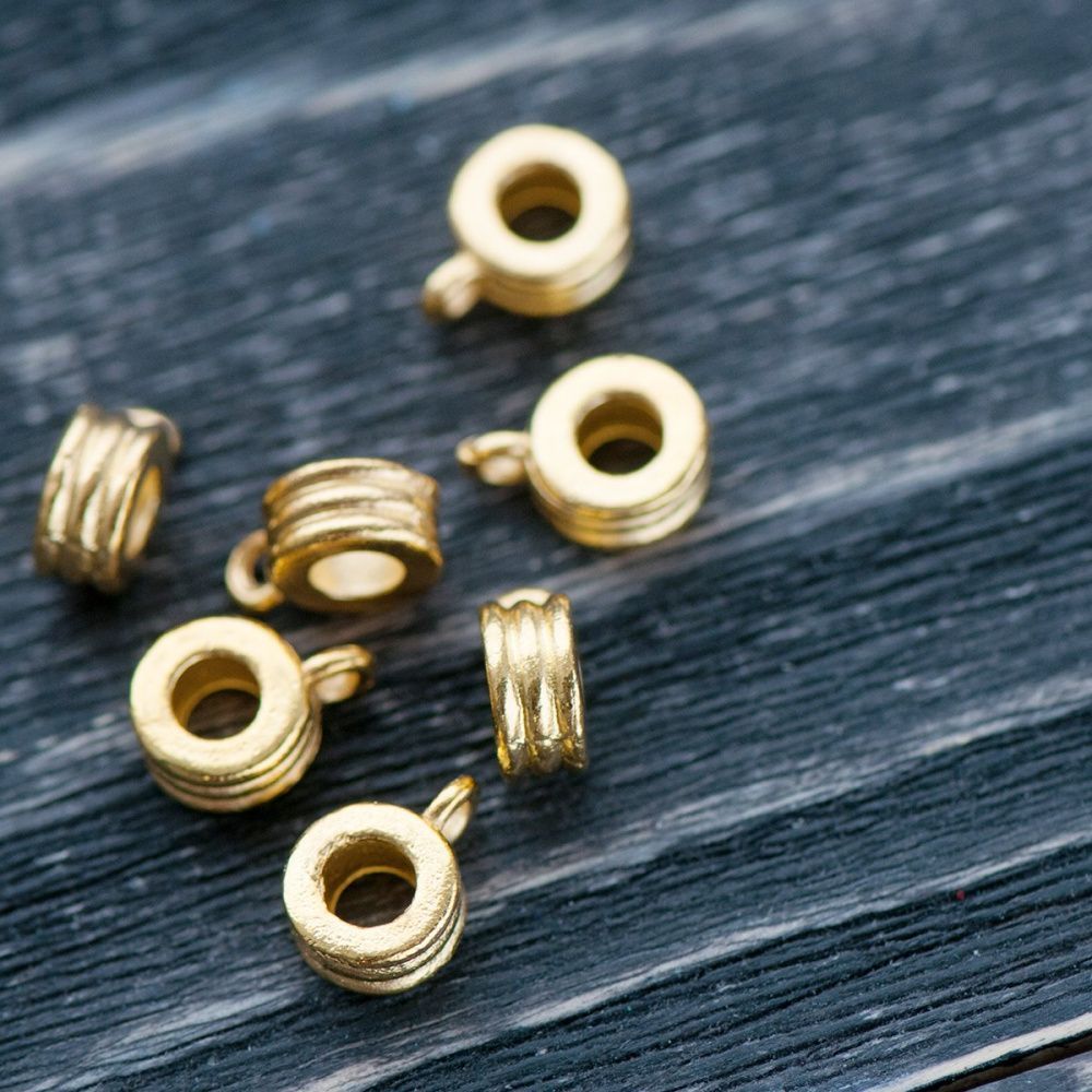 бейл "бублик", цвет золото, 9х12х4 мм