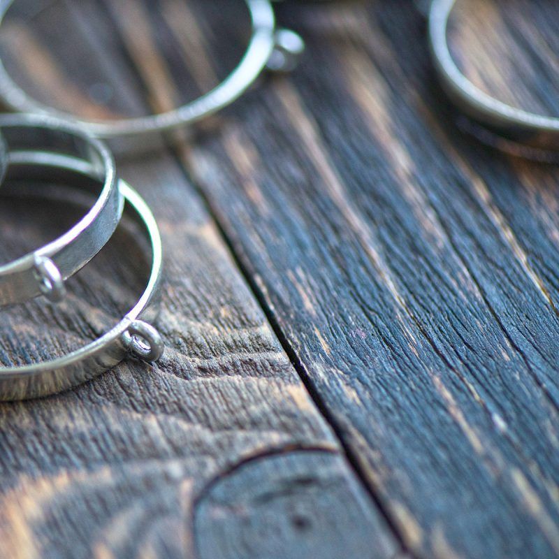 сеттинг-рамка "раунд", цвет платина, 38x34.5x5 мм