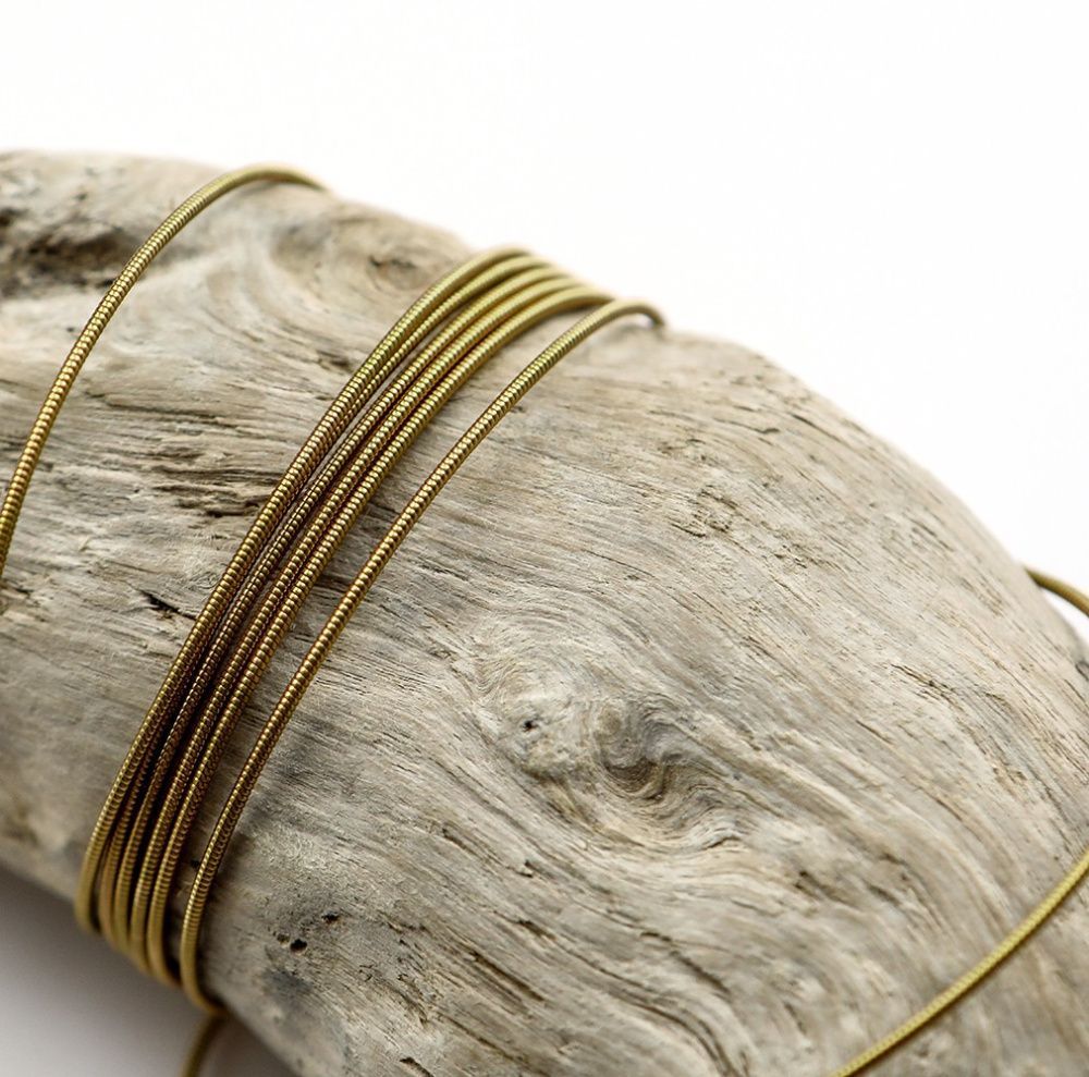 канитель жесткая, цвет золото античное светлое, 1 мм