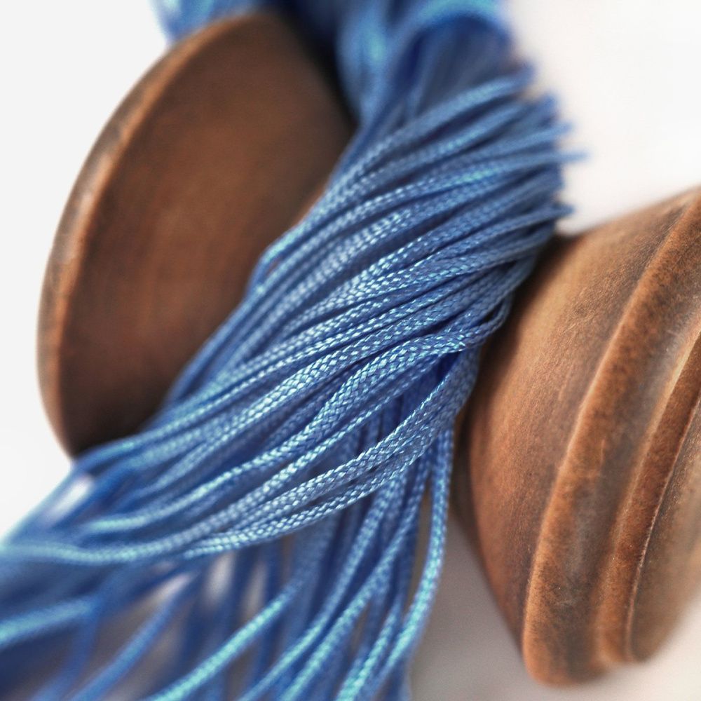 шнур, полиэстер, цвет васильковый, 1 мм, уп 26 м  