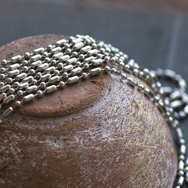 цепочка "шарик-бамбук", цвет платина, шарик 2.5 мм