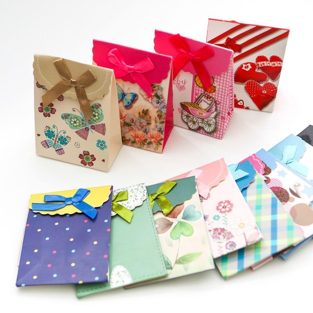 пакет подарочный "мисси", картон, цветовой микс, 105х75 мм