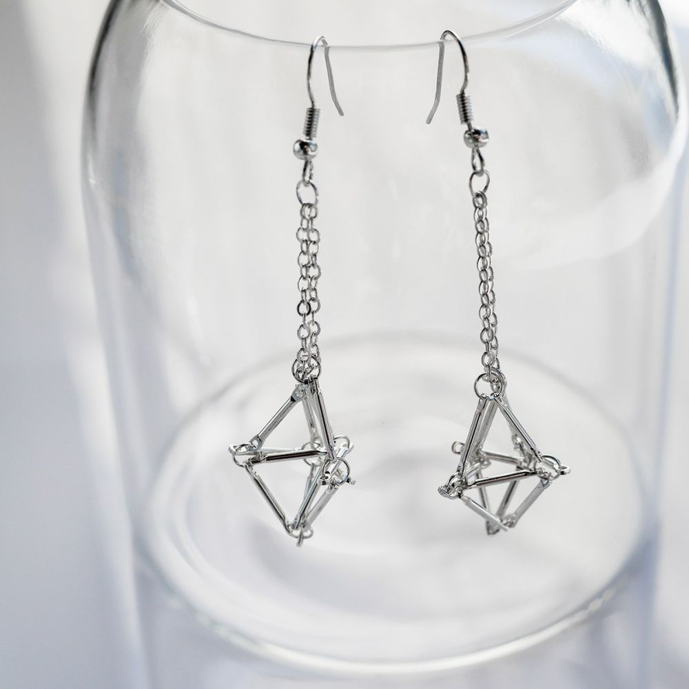 швензы "баскет", цвет серебро, 65 мм