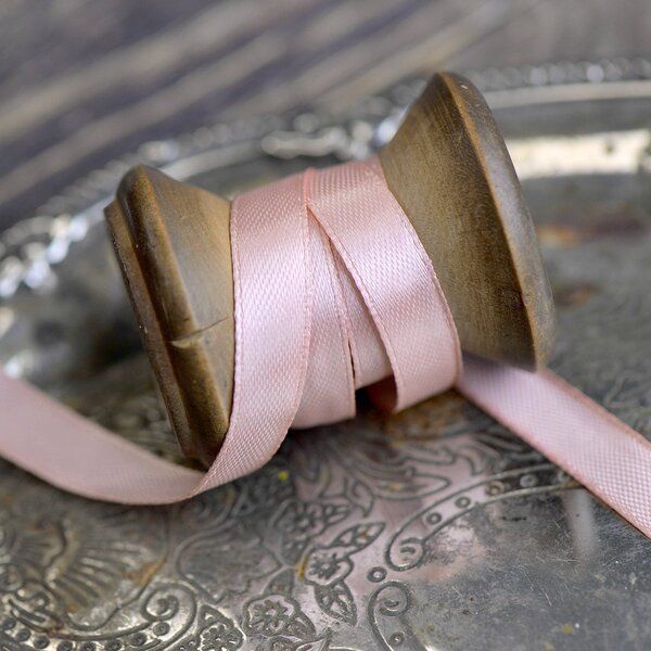 лента, атлас, цвет розовое какао, ширина 10 мм ленты