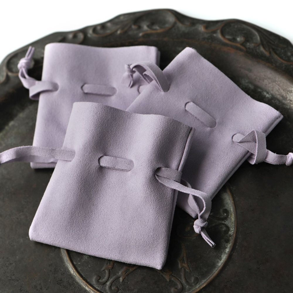 мешочек для украшений, микрофибра, цвет сиреневый, 8x7 см