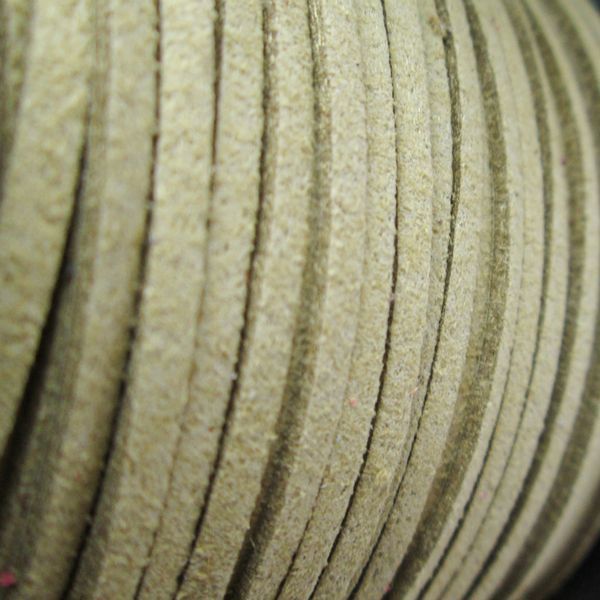 шнур из искусственной замши, желто-зеленый, 3х1.5 мм