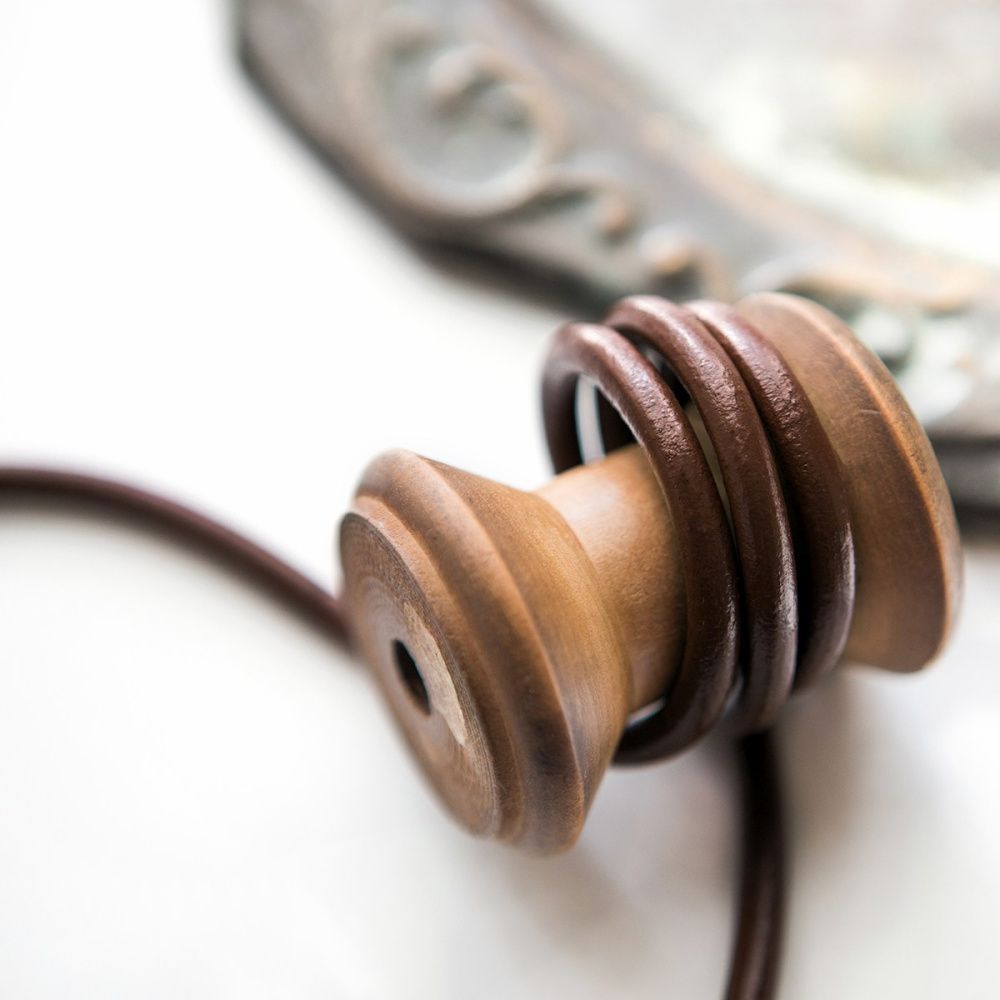 шнур кожаный, цвет шоколадный, диаметр 5 мм