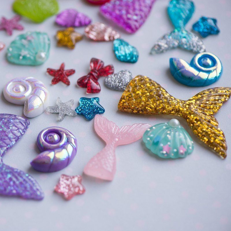 кабошон из смолы "гламур", цветовой и размерный микс