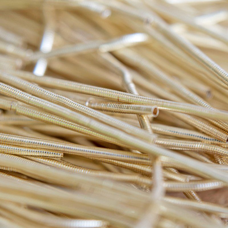 канитель мягкая, цвет бледное золото, 1 мм