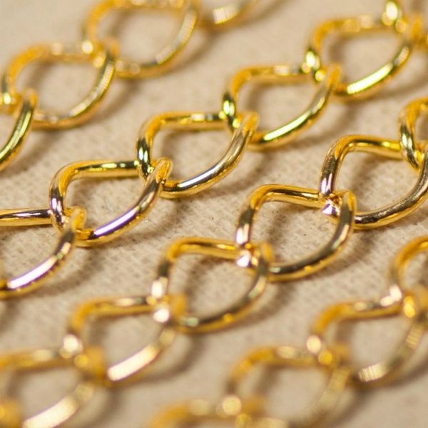 цепочка "кластер", цвет золото, звено 6х4х0.7 мм