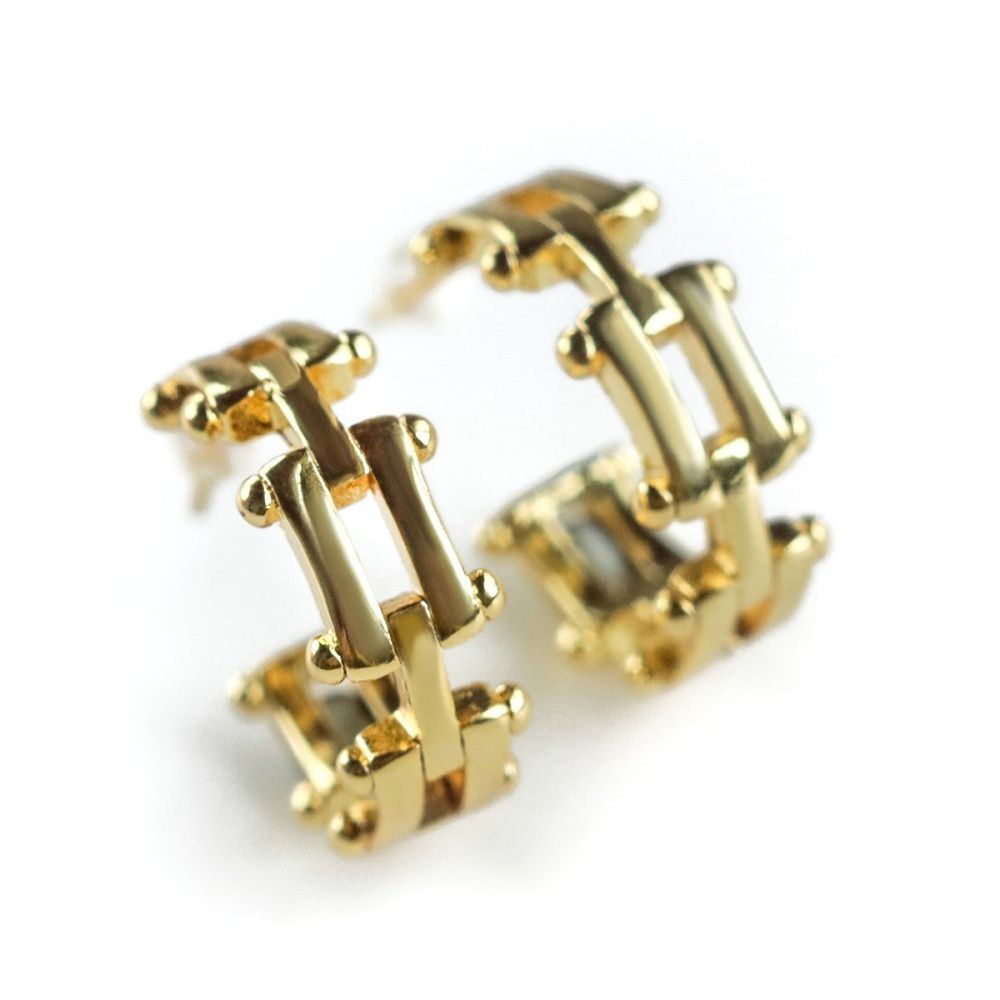 пуссеты "маритим", позолоченные, 20x21x8 мм