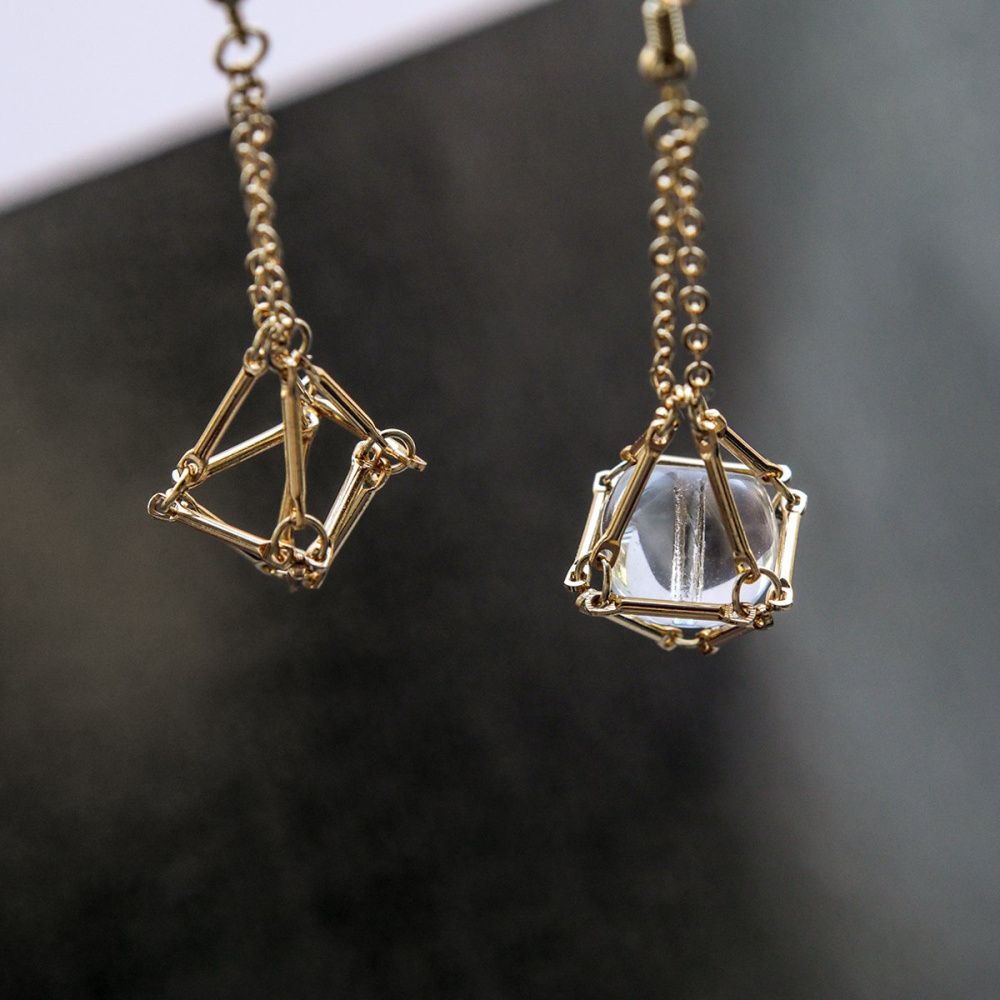 швензы "баскет", цвет золото, 65 мм