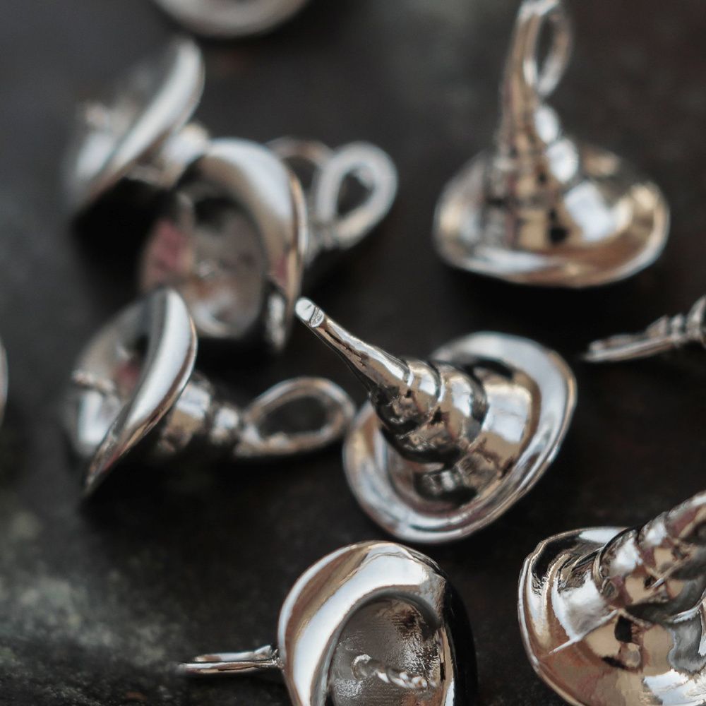 бейл "распределяющая шляпа", цвет платина, 14x13 мм