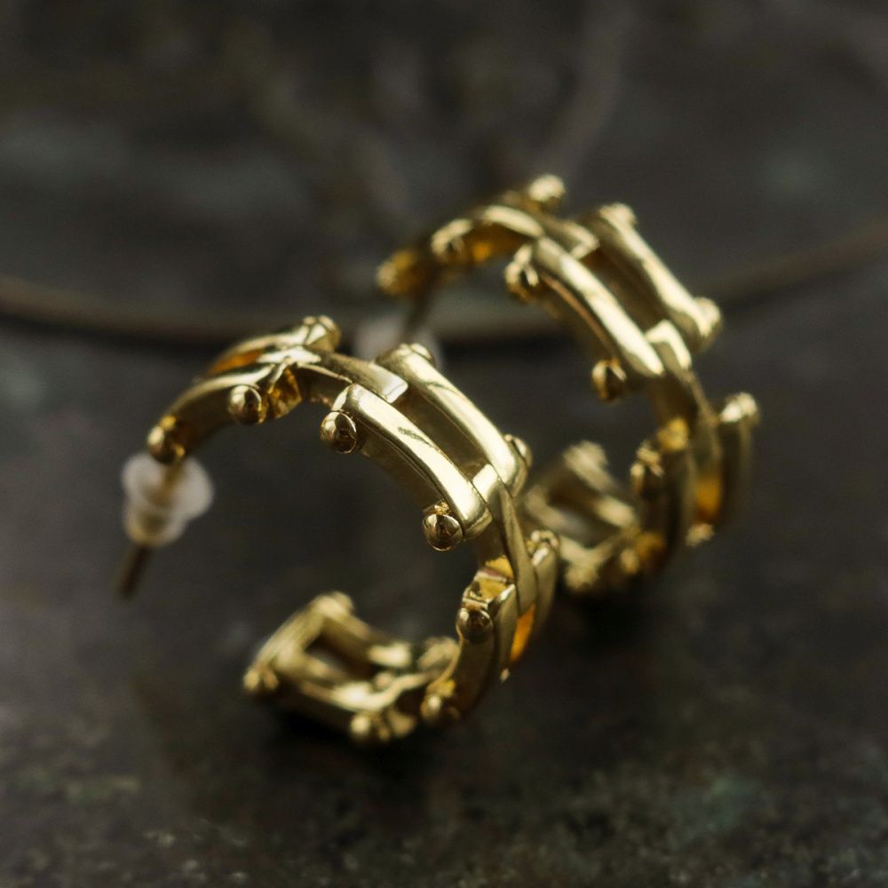 пуссеты "маритим", позолоченные, 20x21x8 мм