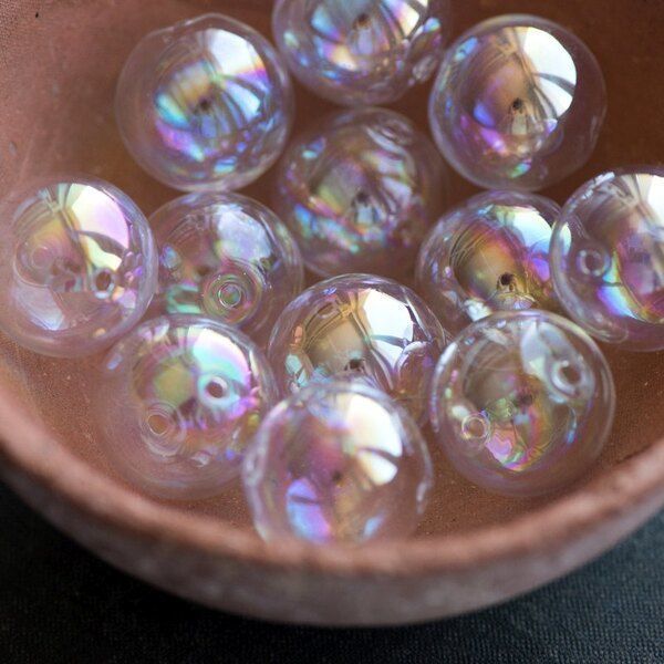 бусина, лэмпворк "шар", прозрачный ав, 20 мм