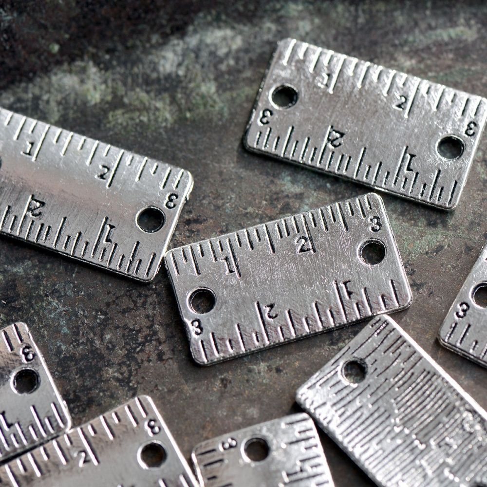 коннектор "линейка", цвет античное серебро, 21x11x1 мм