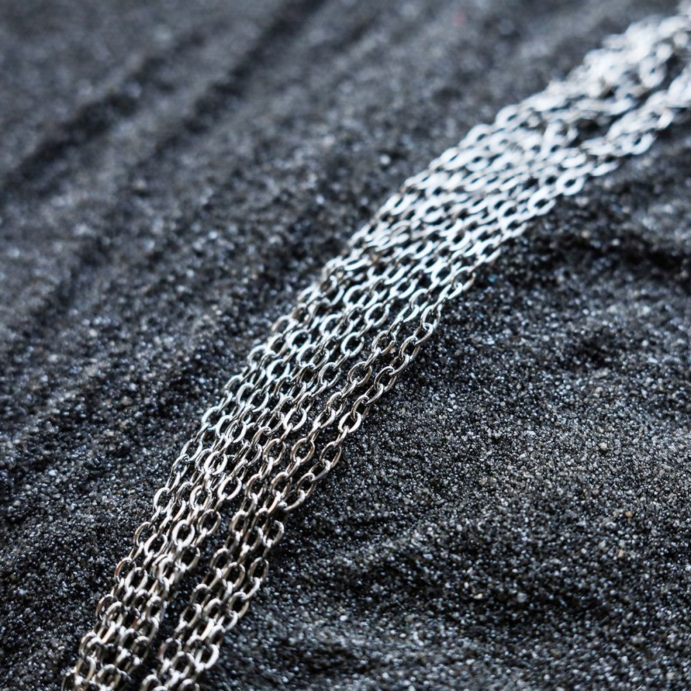 цепочка "кросс 304", цвет стальной, звено 2x1.7x0.4 мм