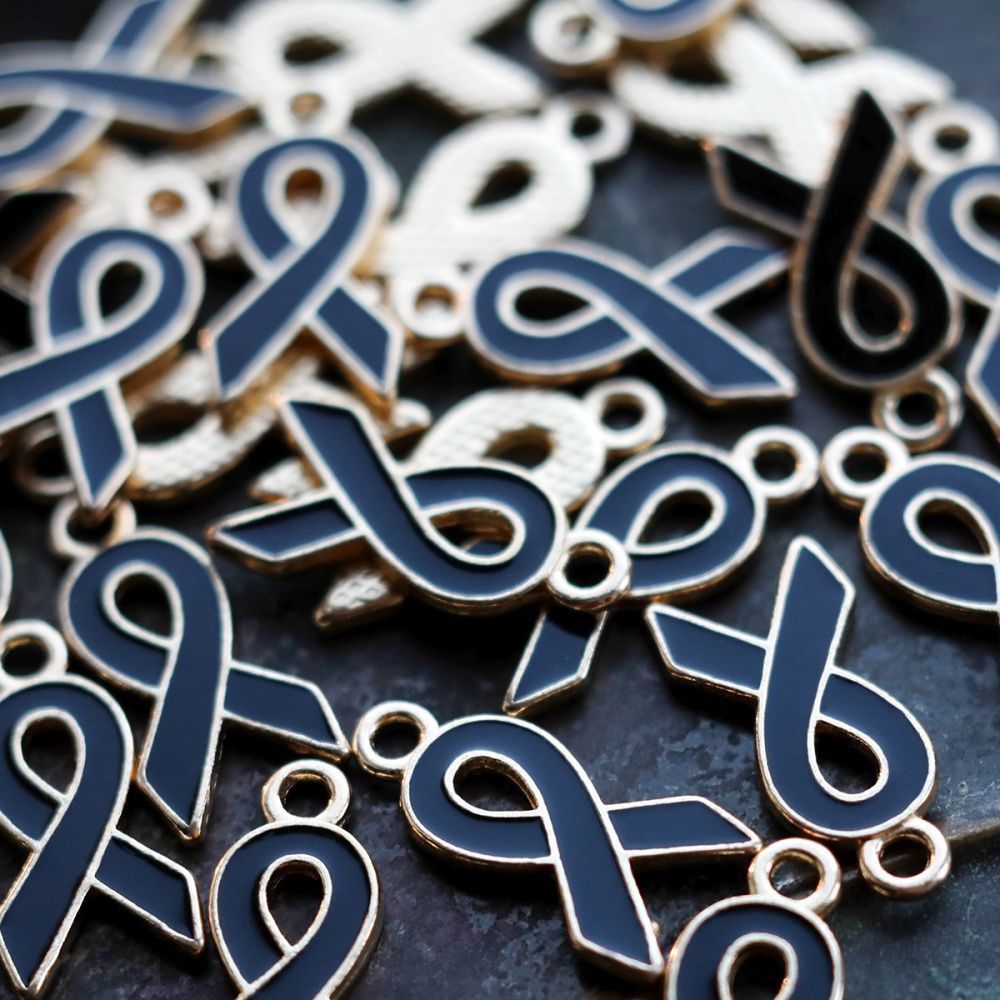 подвеска металлическая "ленточка", эмаль, цвет черный, 20x10x2 мм