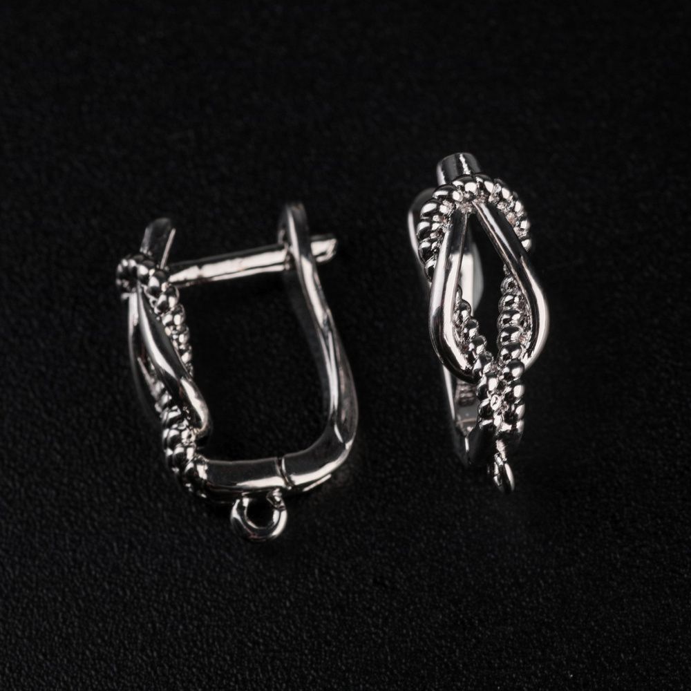 швензы "нодо", покрытие платина, 18.5x12x6.5 мм 