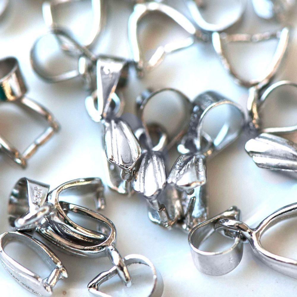 бейл с тиснением, цвет платина, 15 мм