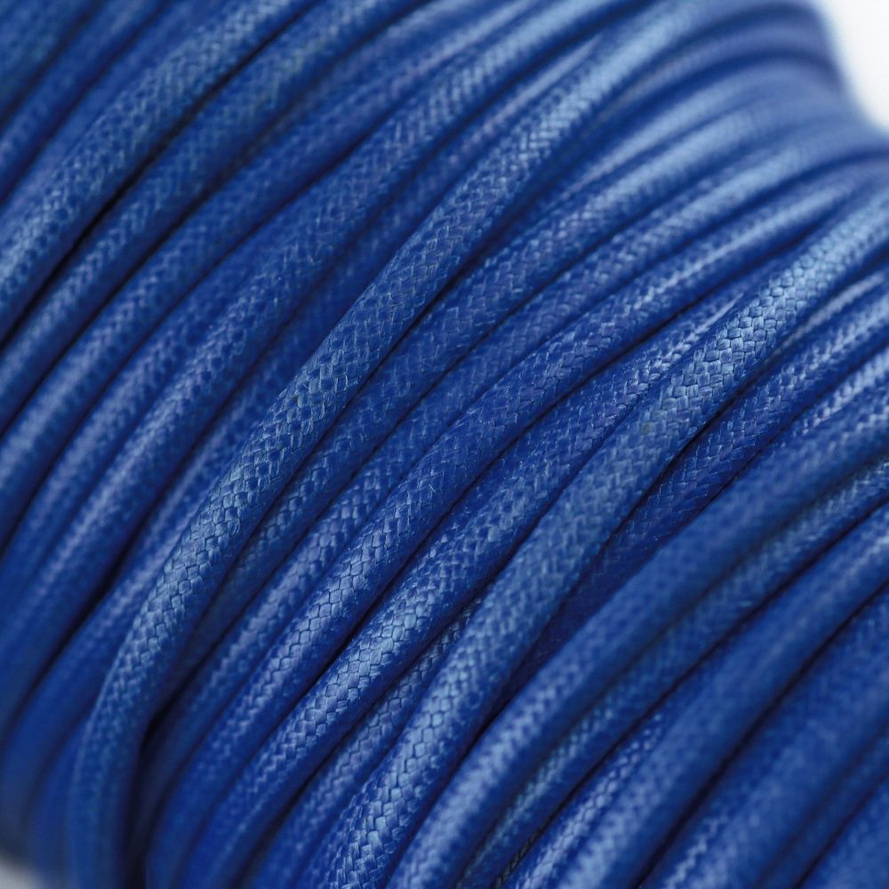 шнур вощеный, цвет светло-синий, 3 мм