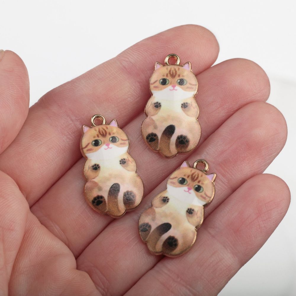 подвеска металл "генри", эмаль, цвет бежевый, 25x14x2.3 мм