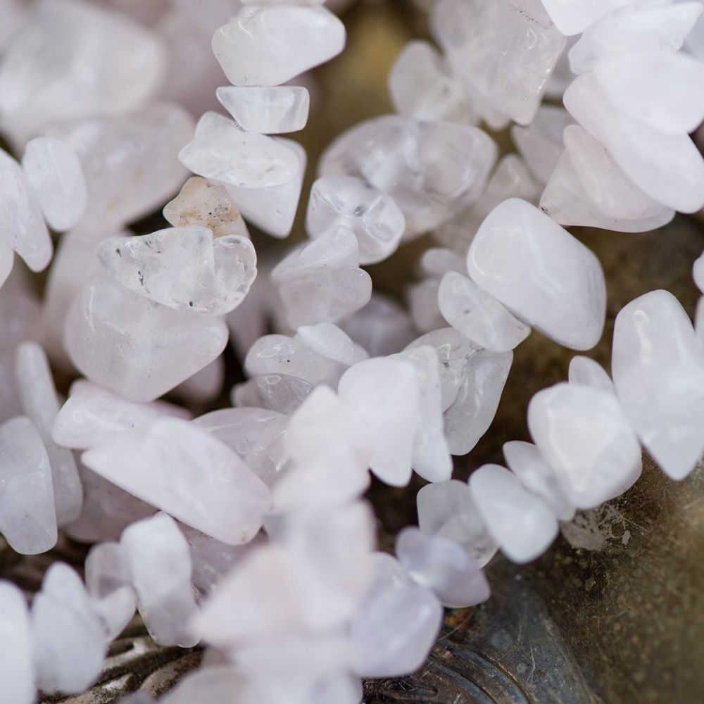 бусина кварц осколки, цвет розовый (уп.20 г)