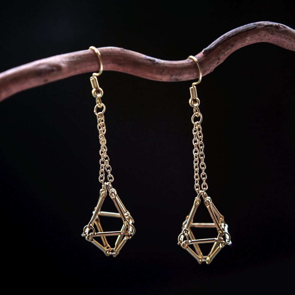 швензы "баскет", цвет золото, 65 мм