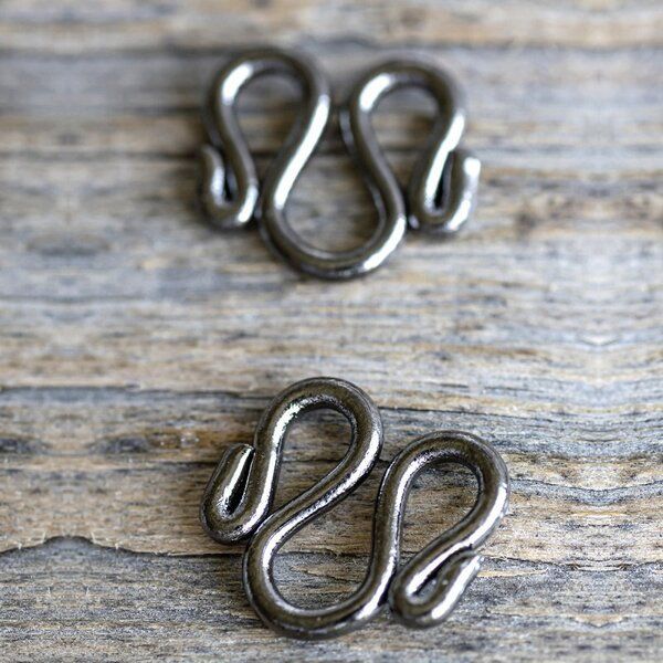 Замочки замок для украшений "м", цвет черный, 14.5x12x1.5 мм