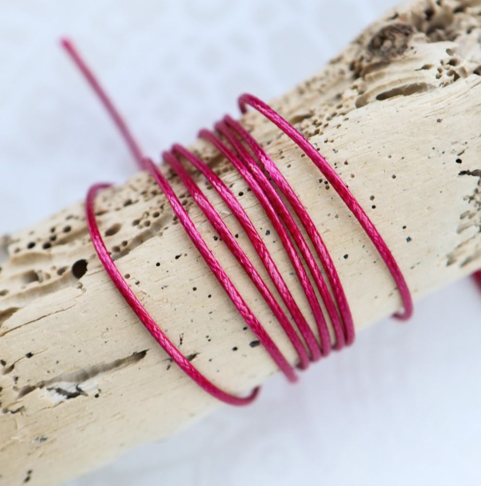 шнур вощеный, цвет малиновый темный, 1 мм