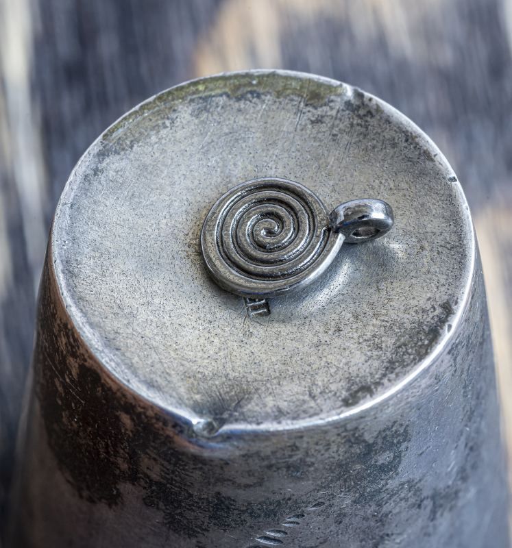 подвеска металлическая "спираль", цвет черный, 8х1.8х1.2 мм