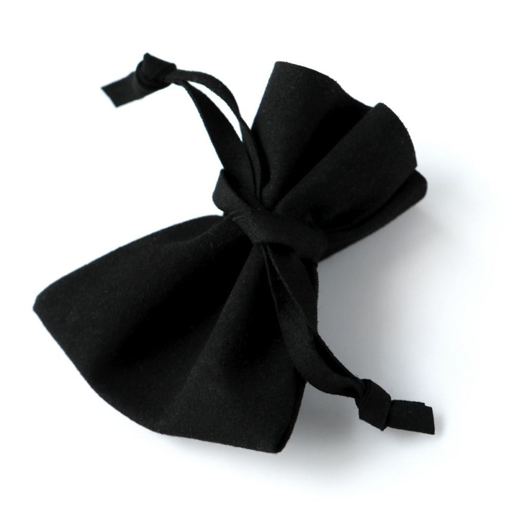 мешочек для украшений, микрофибра, цвет черный, 8x7 см