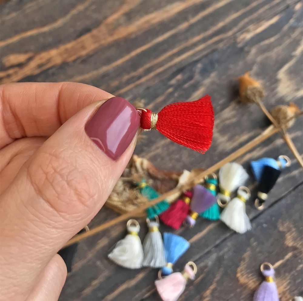 кисточка, нейлон/латунь, цветовой микс, 23-27x5 мм