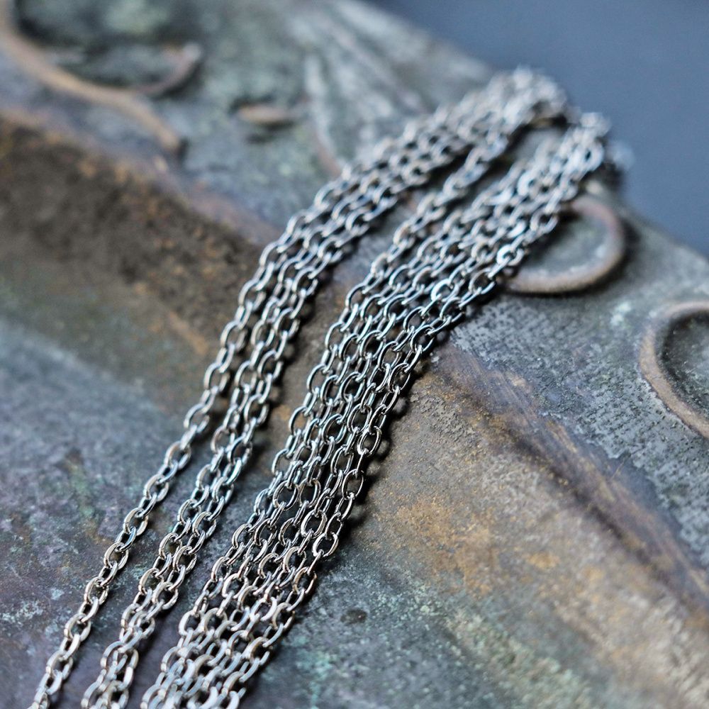 цепочка "кросс 304", цвет стальной, звено 2x1.7x0.4 мм