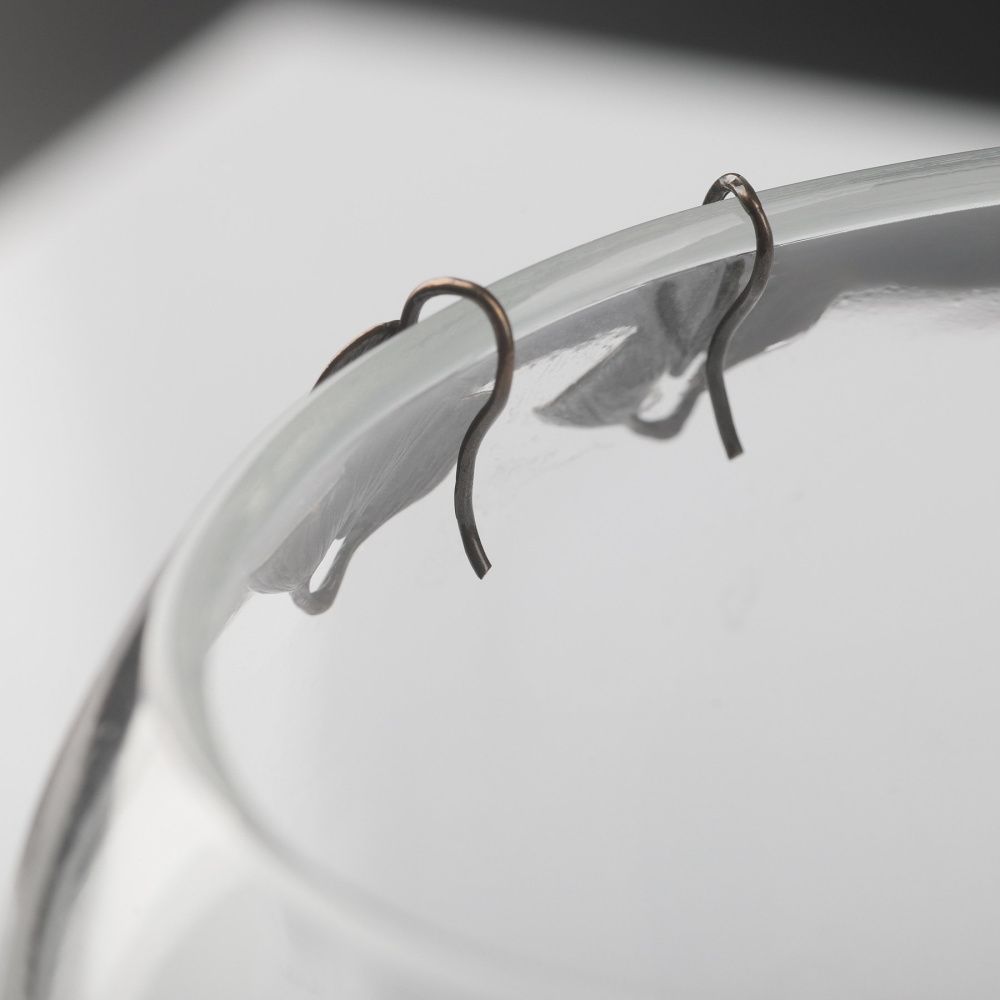 швензы "листва", цвет античная бронза, 20x14.5x2 мм