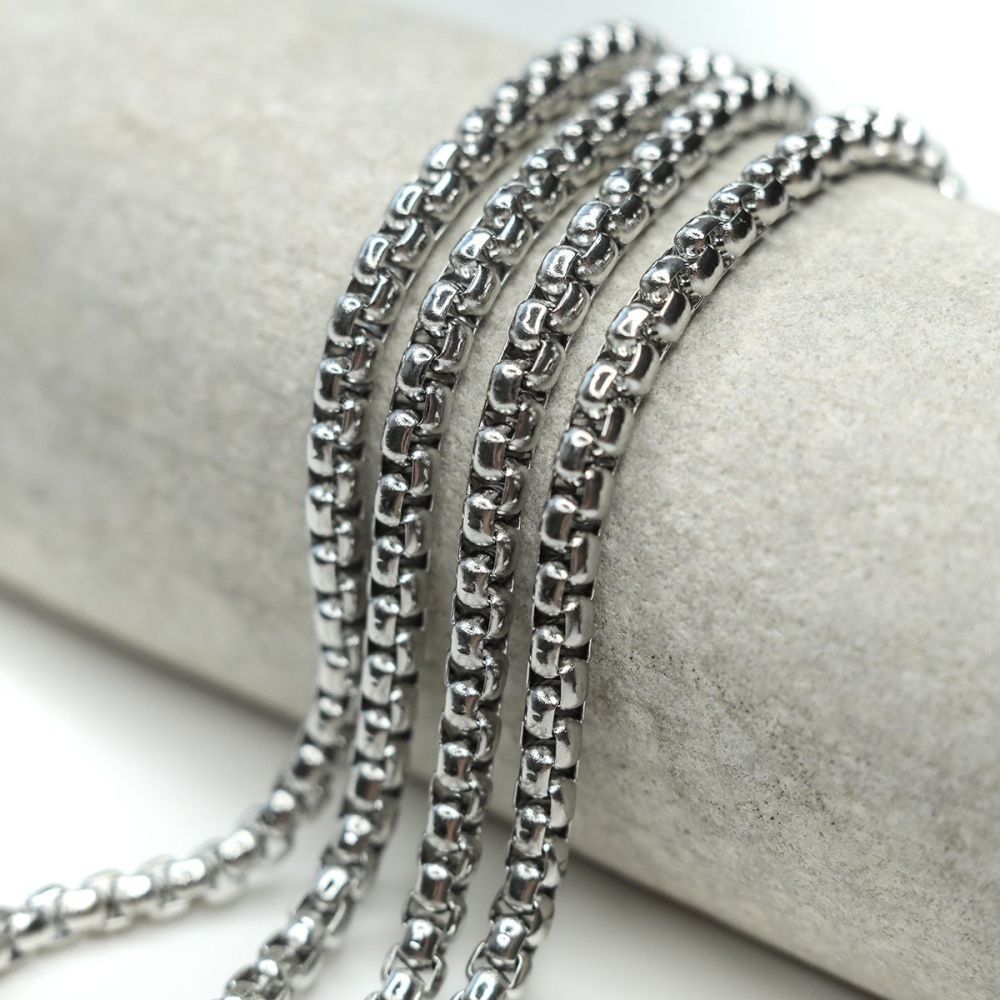 цепочка "баскет 304", цвет стальной, звено 4.5x4x2.5 мм