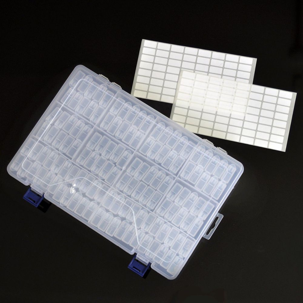 органайзер для бусин и фурнитуры, 124 контейнера