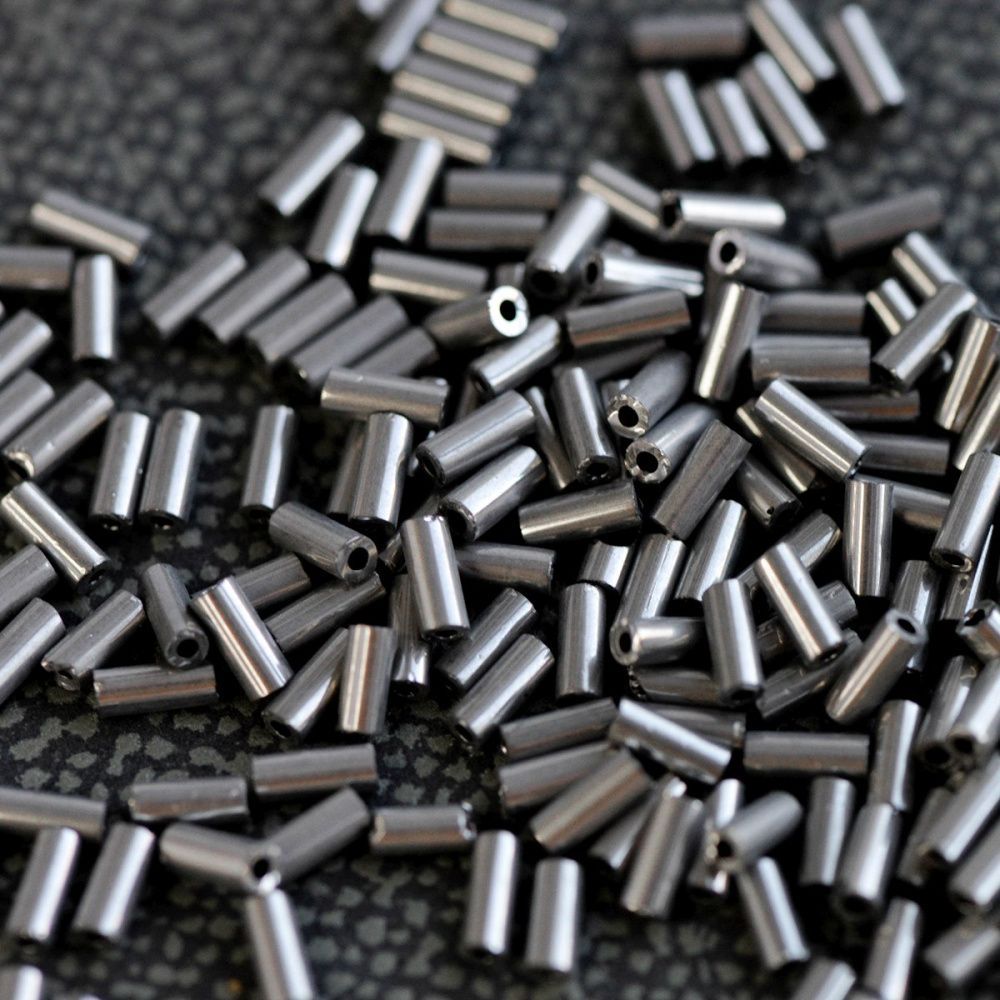 бисер "радуга", стеклярус, цвет графит (уп 7 г)