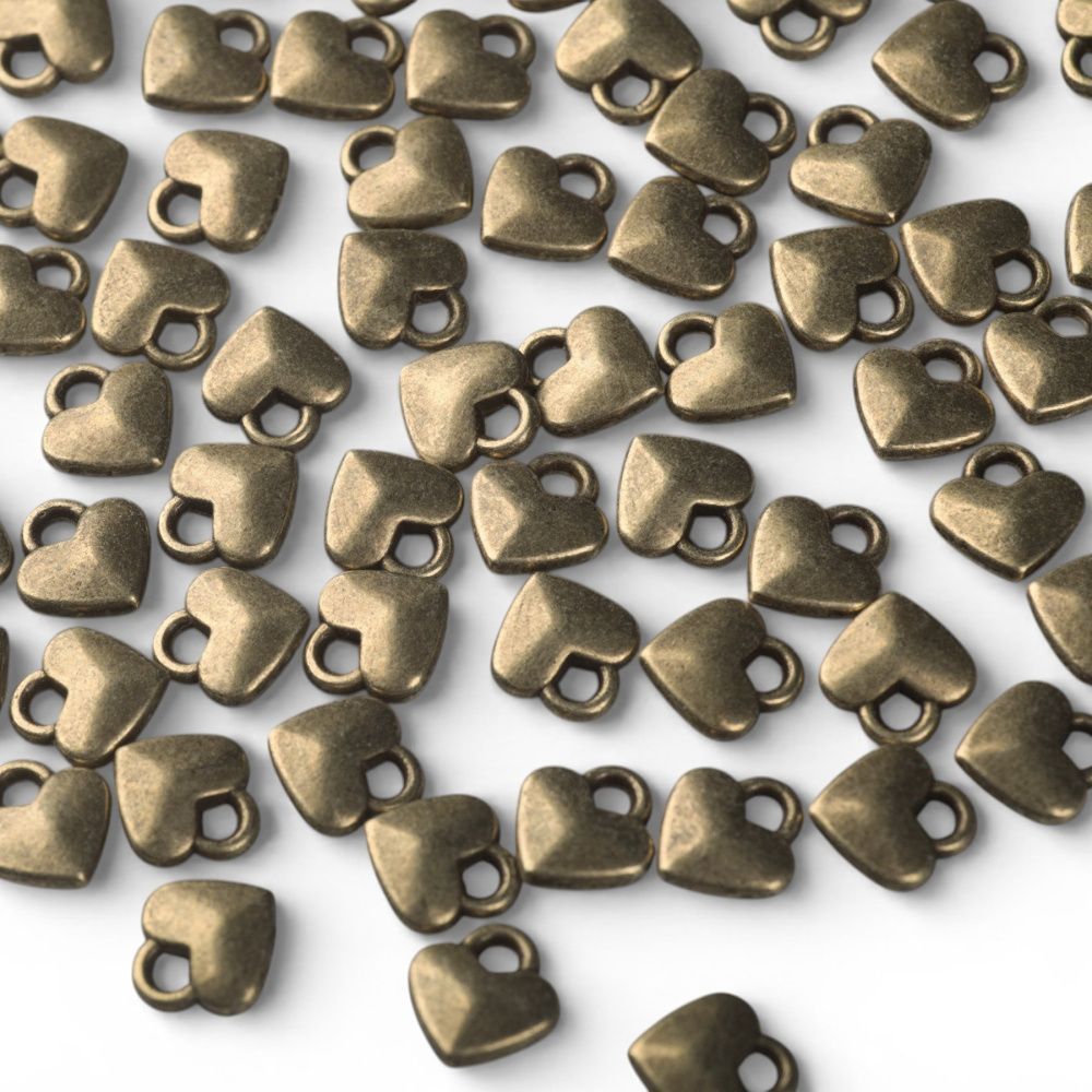 подвеска металл "харти", цвет античная бронза, 8x7x2.5 мм