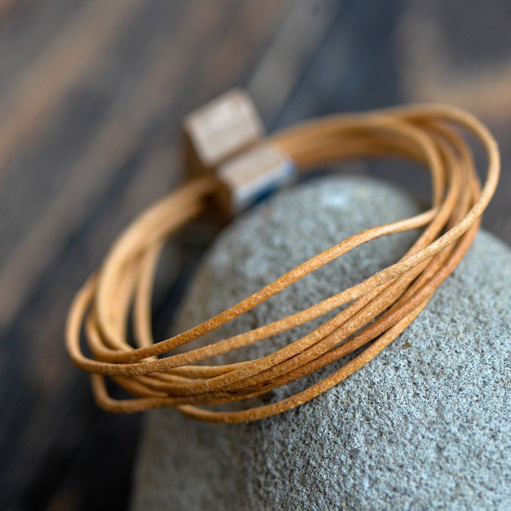 шнур кожаный, цвет коричневый, диаметр 1 мм