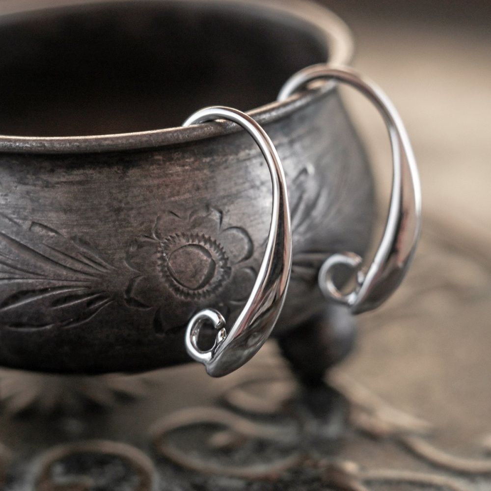 швензы "ласкари", цвет платина, 18.5x9.5x2 мм