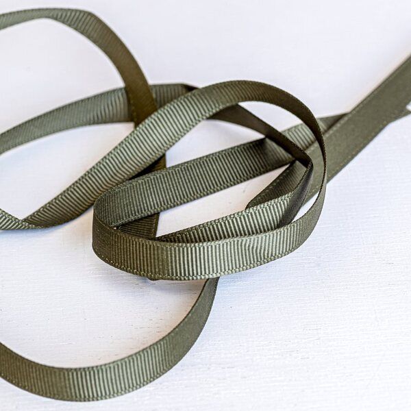 лента репсовая, цвет оливковый, ширина 9.5 мм ленты