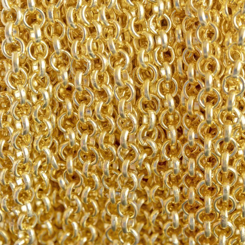 цепочка "раунд", цвет золото, звено 4х1 мм