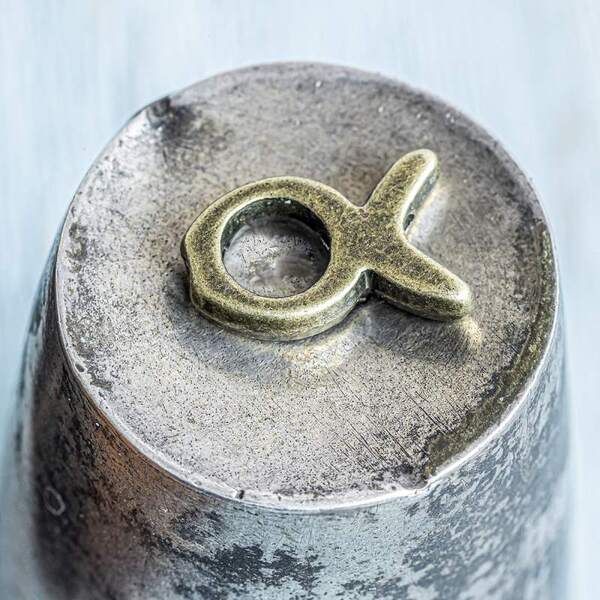 рамка для бусин "рыбка", цвет античная бронза, 13.5x9x3 мм