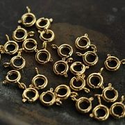Замочек шпрингельный, позолота, 8x5.5x1.5 мм
