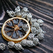 Концевик для шнура "Инди", цвет платина, 19x12x12 мм